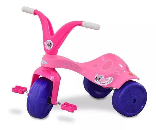 Triciclo Infantil Pink Pantera Rosa Com Pedal Xalingo